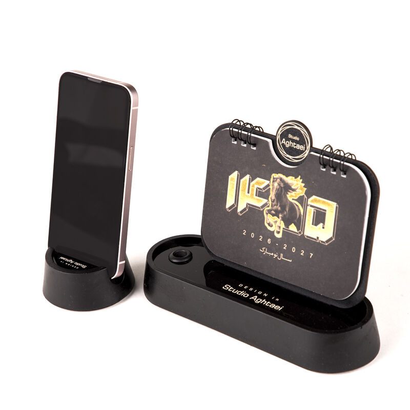 تقویم رومیزی مدل A101 طرح پلاکسی گلاس مشکی gallery0